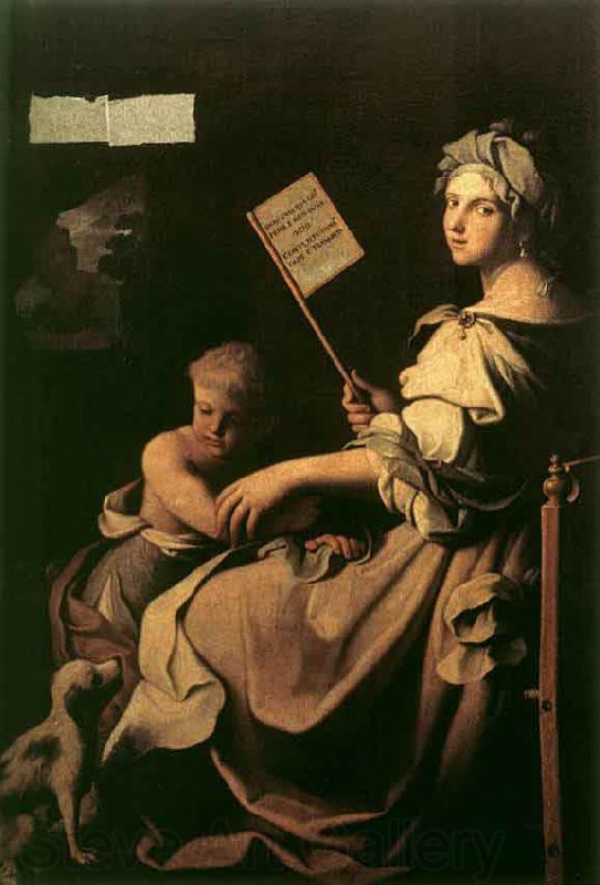 Giovanni Domenico Cerrini Allegory of Human Fragility Norge oil painting art